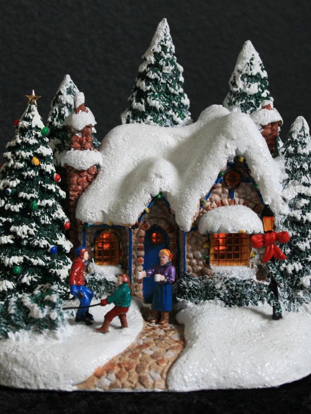 THOMAS KINKADE COUNTRY CHRISTMAS HOMECOMING LIGHTED HOUSE- Working Lights